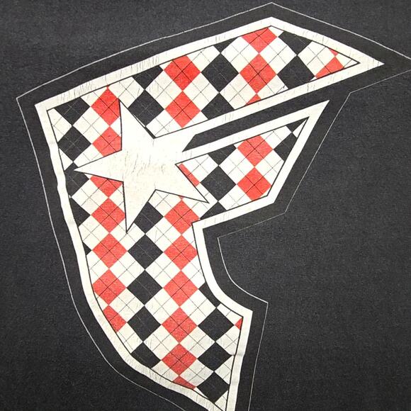 Y2K Famous Stars and Straps Graphic Tee Black Checkered Logo XL Shirt Streetwear - Picture 5 of 12